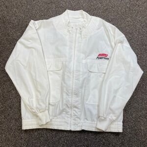 Vintage Coleman Powermate Vacation Express White Bomber Utility Jacket Mens XL